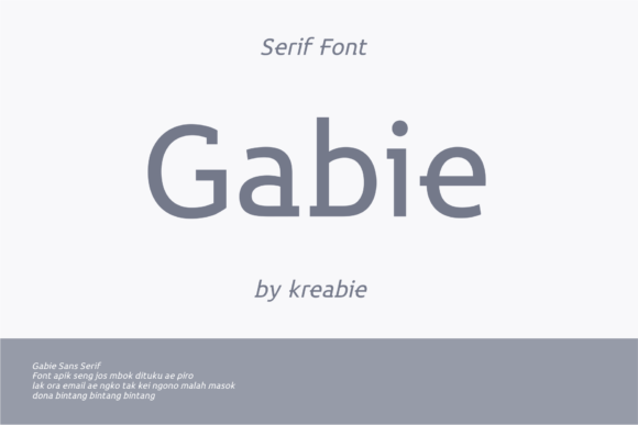 Gabie: A Modern Slab Serif Font