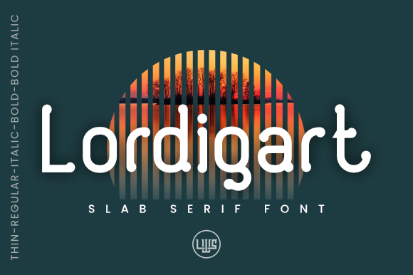 Lordigart Font: Modern Slab Serif for Craft Projects