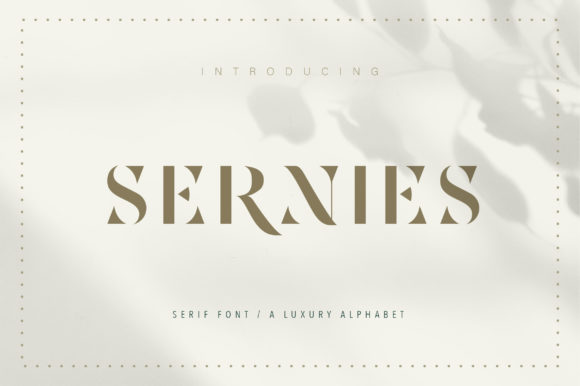 Sernies: A Bold Modern Serif Font for Crafters & Sellers